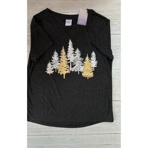 Stars Above T-Shirt Sleep Shirt XS Metallic Trees